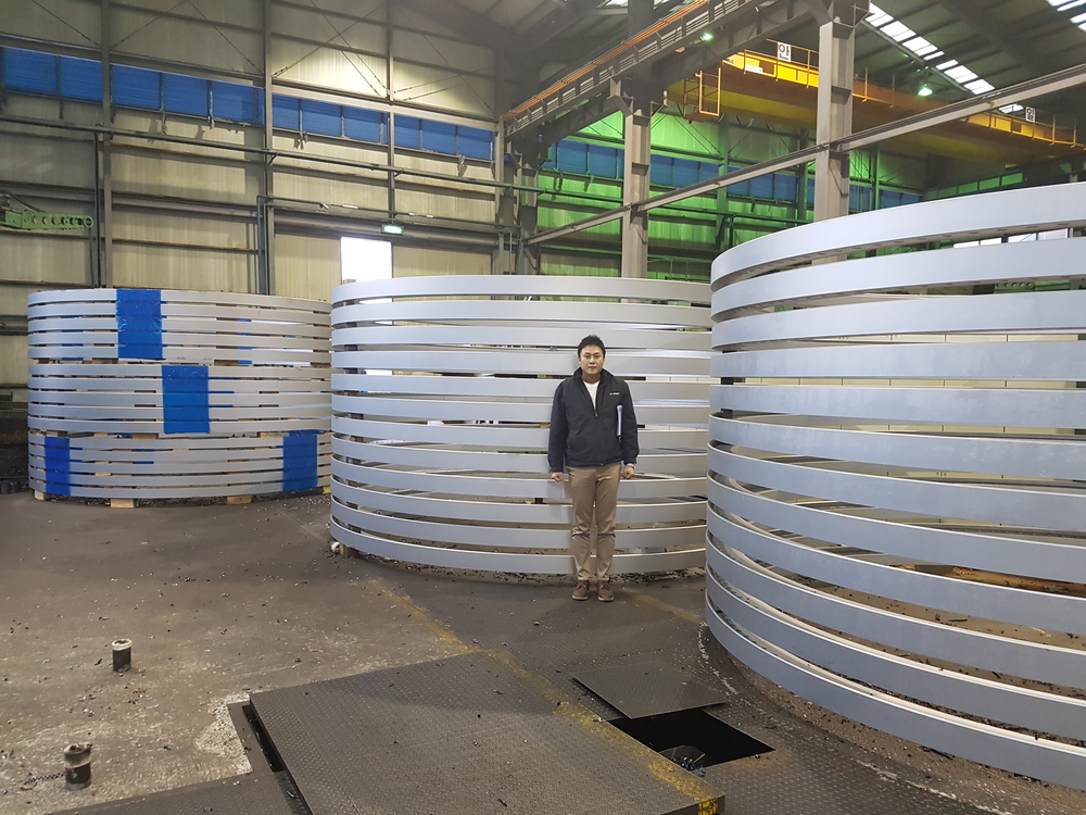 WIND TOWER FLANGES, SHIPPED TO INDIA. 
